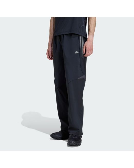 Adidas Black F50 Loose Striped Track Tracksuit Bottoms for men