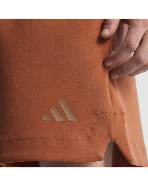 Adidas Brown Soft Lux Shorts for men
