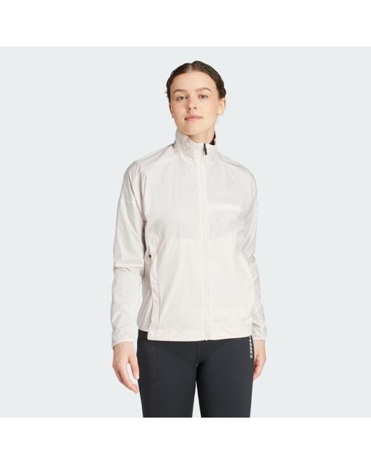 Adidas White Terrex Multi Wind Jacket