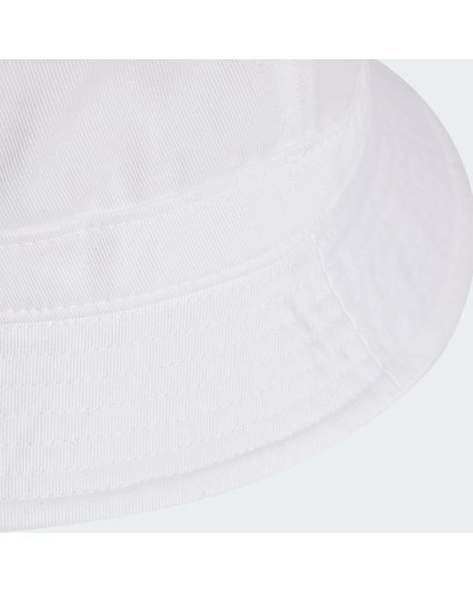 Adidas White Adicolor Trefoil Bucket Hat