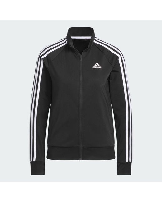 Adidas Black Priegreen Essentials War Up Sli 3 Stripes Jacket