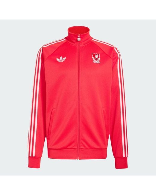 Adidas Red Football Liverpool Fc Originals Track Top Jz0144 for men
