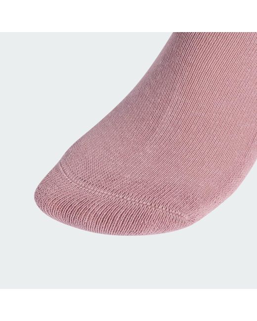 Adidas Pink Linear Crew Cushioned Socks 3 Pairs