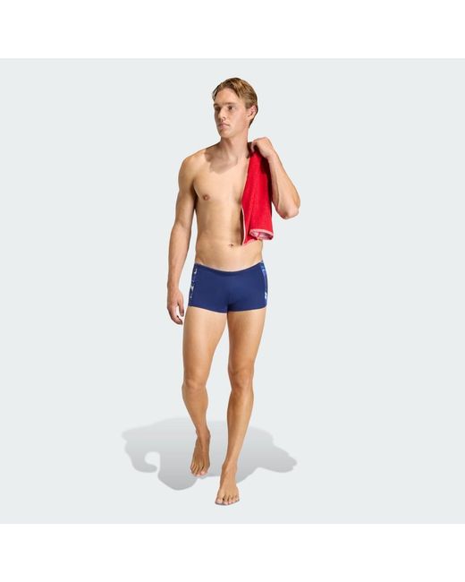 Adidas Blue Ripstream Team Graphic Swim Boxers for men