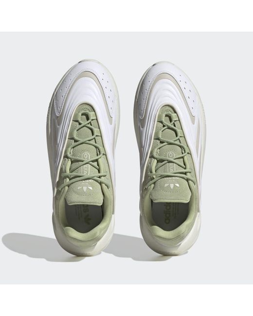 adidas gazelle silver green womens Big Kids adidas Ozelia Shoes Carbon GV8991