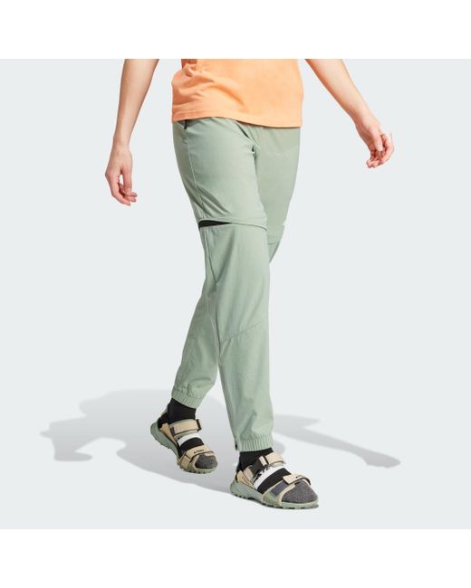 Adidas Green Terrex Utilitas Hiking Zip-Off Tracksuit Bottoms