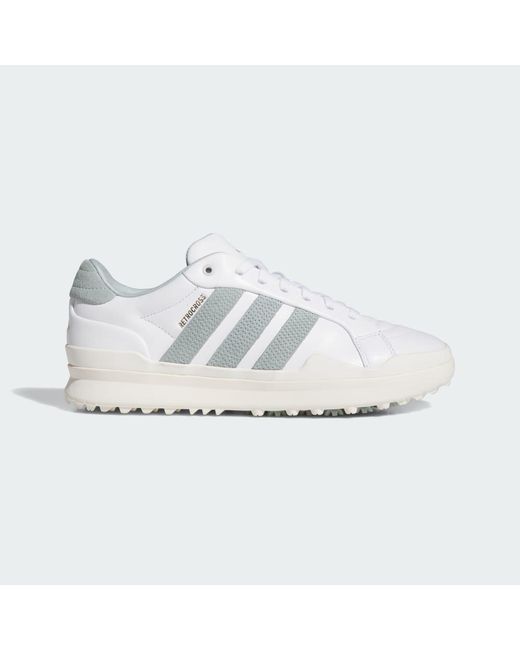 Adidas White Retrocross Gripmore Spikeless Golf Shoes for men