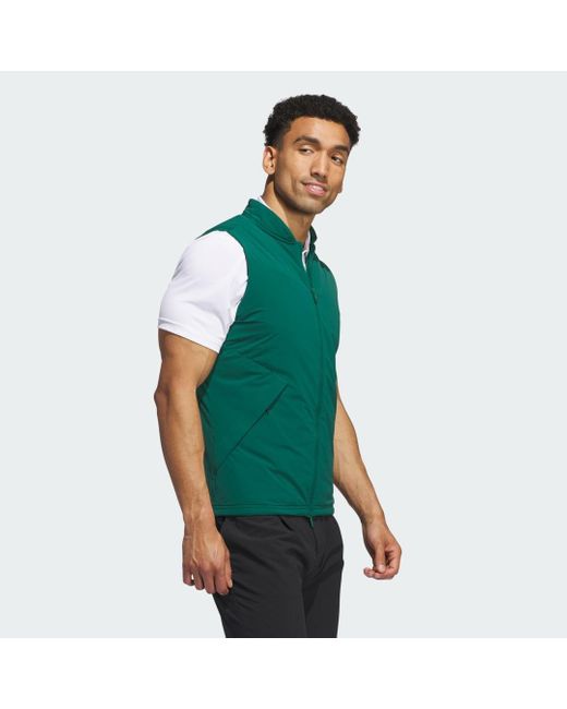 Adidas Green Ultimate365 Tour Frostguard Full-Zip Padded Vest for men