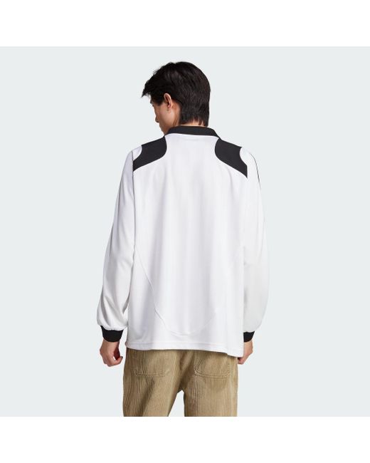 Adidas White Adilenium Oversized Long Sleeve Jersey for men