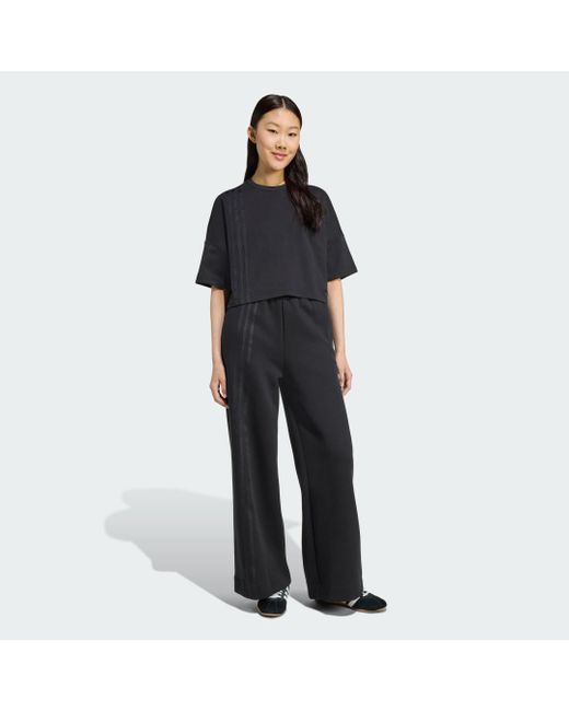 Adidas Black Off Placed 3-Stripes T-Shirt