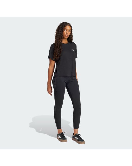 Adidas Originals Black Snakeskin Trefoil Tee