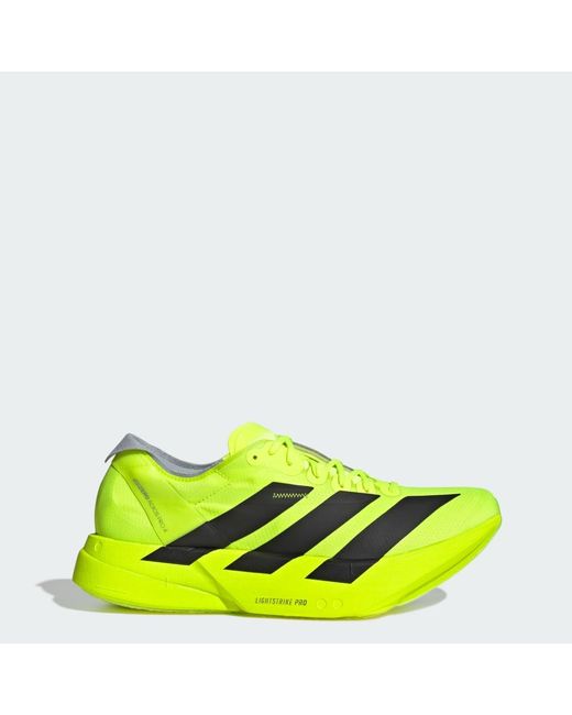 Adidas Yellow Adizero Adios Pro 4 Shoes for men