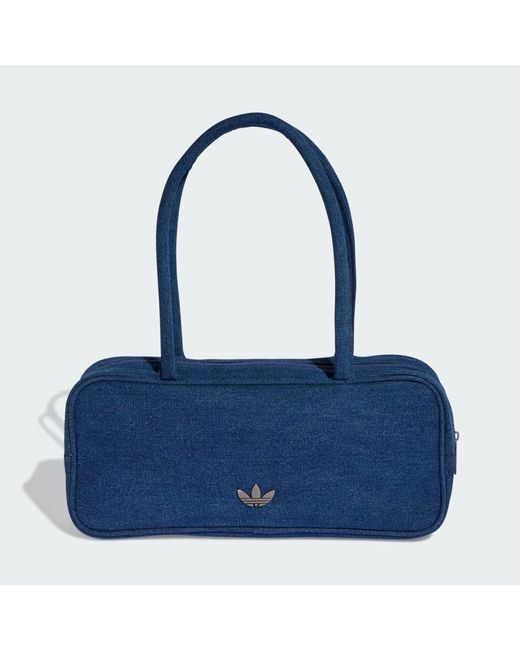 Adidas Blue Adicolor Elongated Airliner Denim Bag