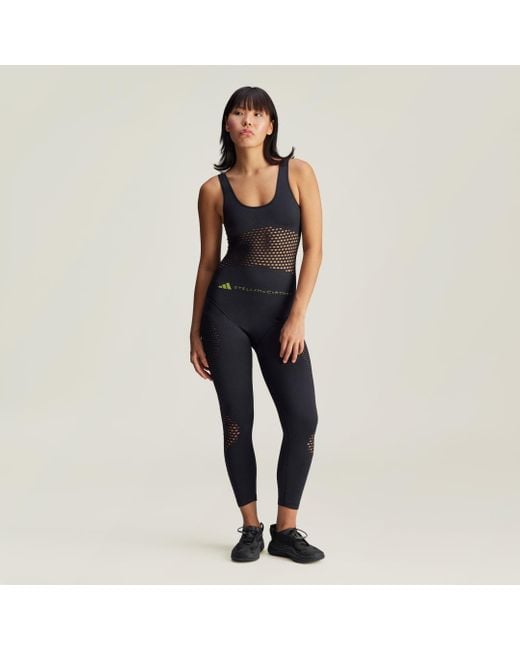 adidas By Stella Mccartney Truestrength Knit Yoga Onesie in Blue Lyst UK