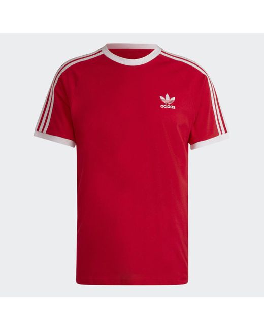Adidas Red Adicolor Classics 3-stripes T-shirt for men