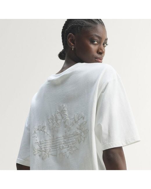 Adidas White Floral Gfx T-Shirt