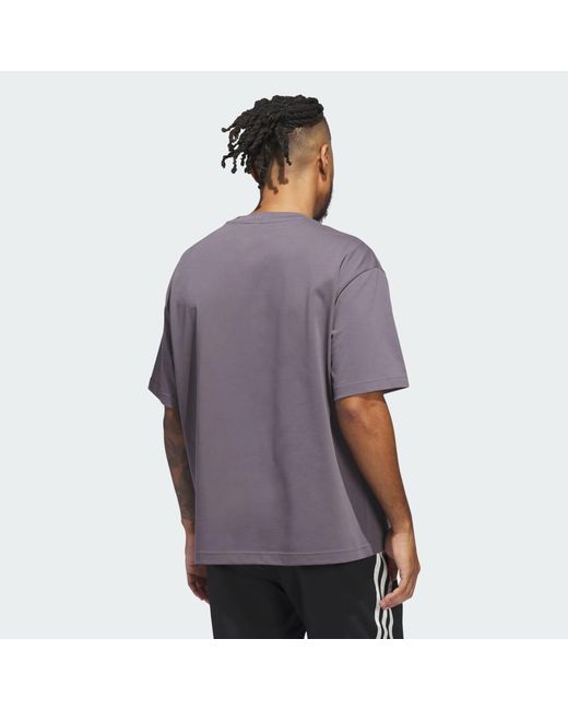 Adidas Purple Originals Basketball Courtside T-Shirt