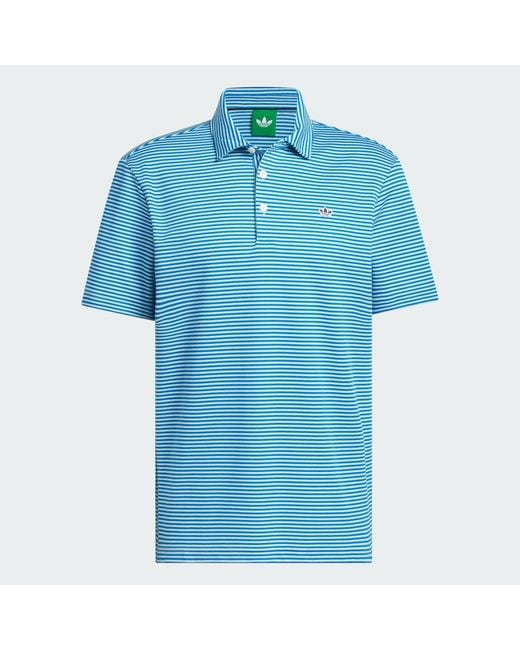 adidas Originals Stripe Pique Polo in Blue for Men | Lyst UK