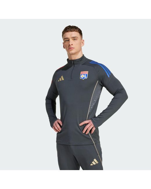 Adidas Blue Olympique Lyonnais Tiro 25 Competition Training Top for men