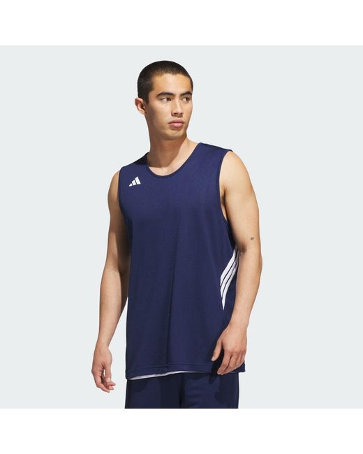 Adidas Blue 3G Speed Reversible Basketball Aeroready Jersey for men