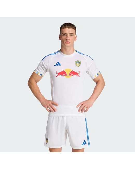 Adidas White Leeds United Fc 25/26 Home Jersey for men