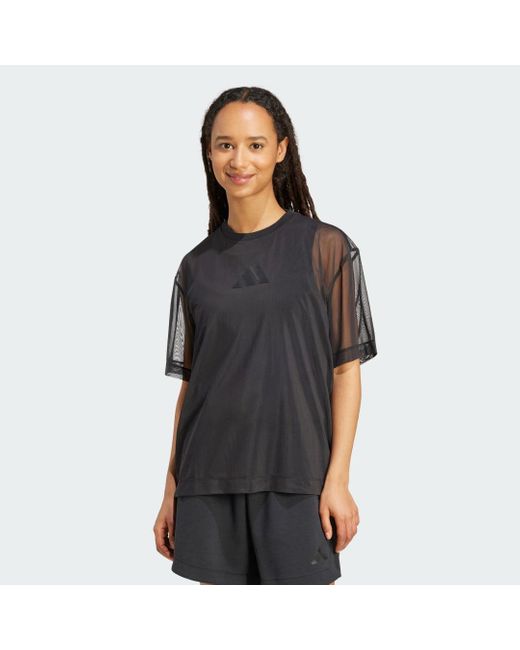 Camiseta De Malla All Szn Soft Lux Adidas de color Black