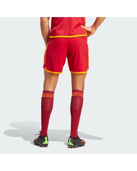 Adidas Red As Roma 23/24 Home Shorts for men