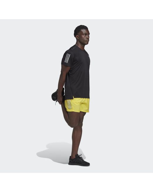 Adidas Yellow Own The Run Shorts for men