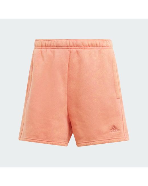 Adidas Orange All Szn Fleece Washed Shorts