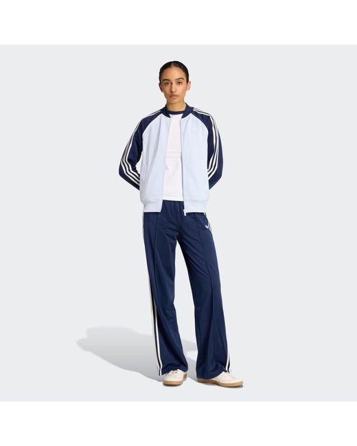 Adidas Blue Firebird Loose Track Tracksuit Bottoms