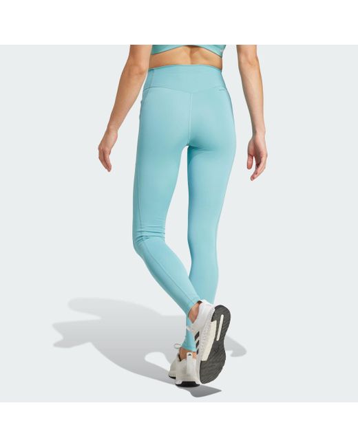 Leggings Optime Full-Length di Adidas in Blue