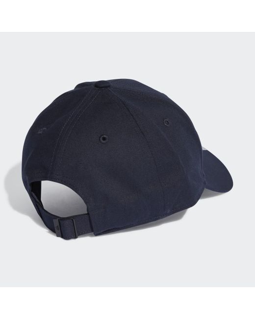 Adidas Blue 3-stripes Cotton Twill Baseball Cap