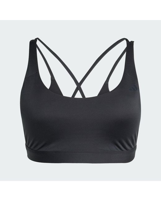 Adidas Black All Me Essentials Medium Support Bra (Plus Size)