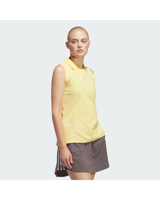 Adidas Yellow Ultimate365 Twistknit Polo Shirt