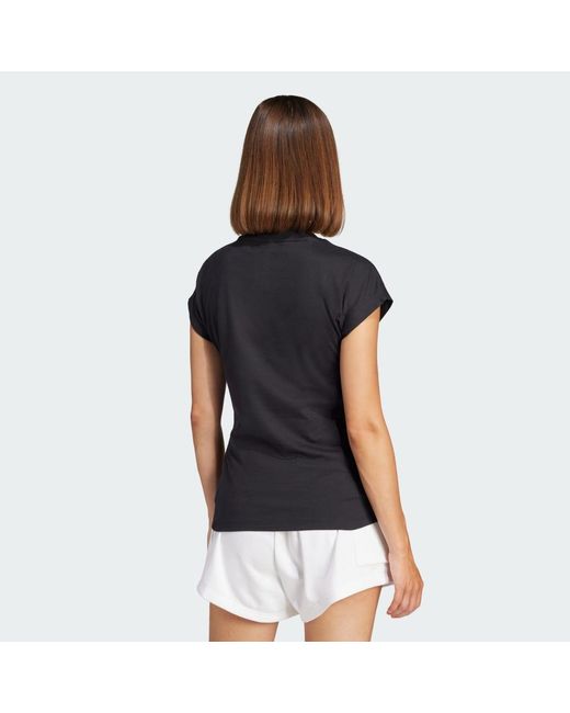 Adidas Black Essentials Linear Cotton T-Shirt