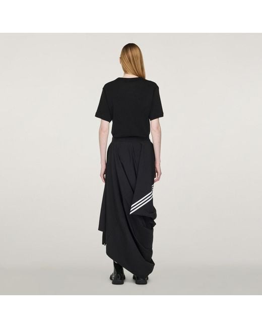 Adidas Black Y-3 Nylon Skirt 3-Stripes