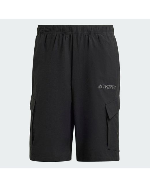 Adidas Black Terrex Xploric Cargo Shorts for men