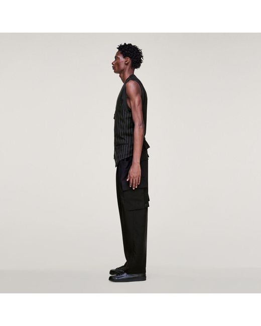 Adidas Black Y-3 Sport Uniform Ut Straight Leg Trousers for men