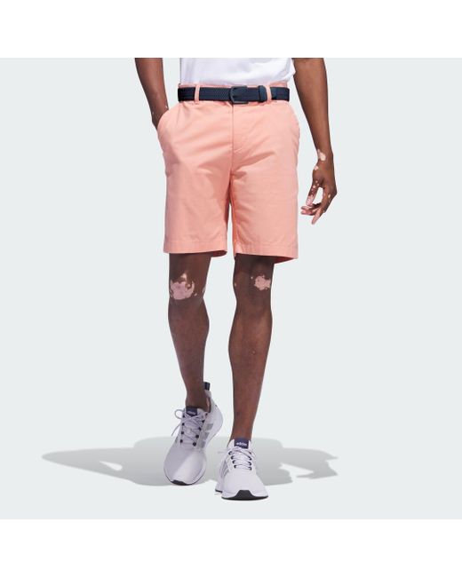 Adidas Pink Go-To 9-Inch Golf Shorts for men