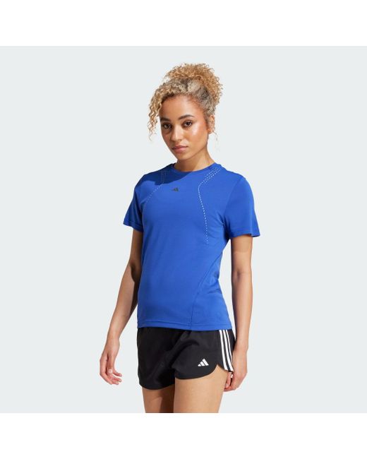Adidas Blue Designed For Training Heat.Rdy Hiit T-Shirt