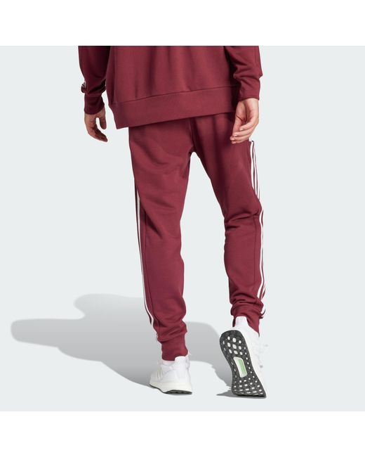Adidas Essentials French Terry Tapered Cuff 3-stripes Joggers for men