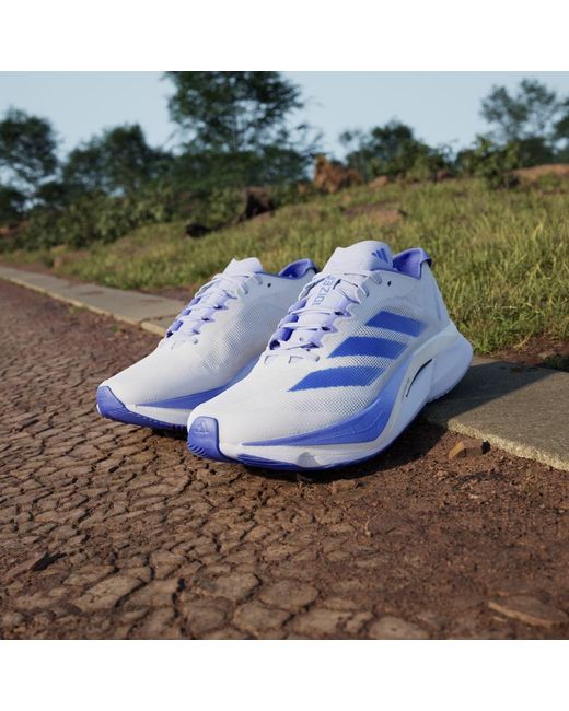 Adidas Blue Adizero Boston 12 Shoes