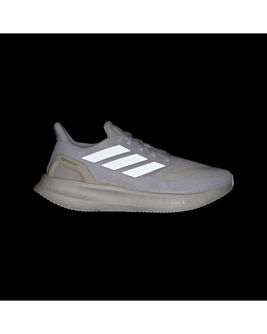 Adidas White Pureboost 5 Running Sneaker