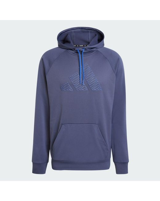 Adidas Blue Game And Go Training Hoodie for men