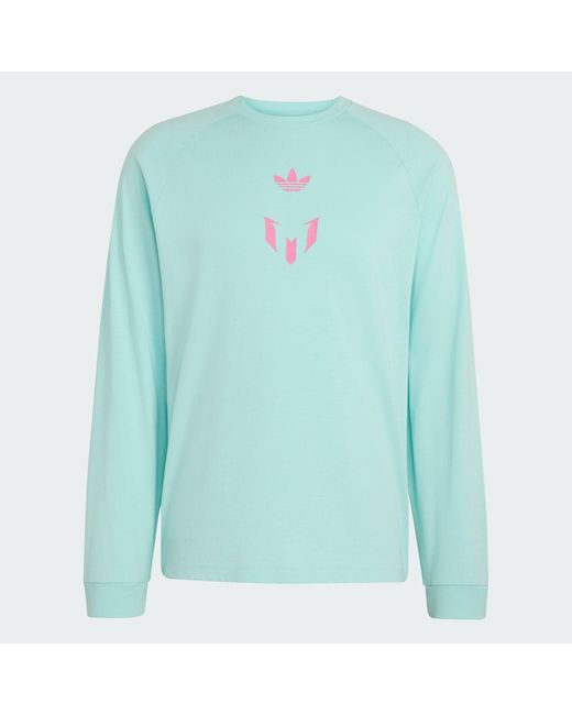 Adidas Green Messi Long Sleeve Long-Sleeve Top for men