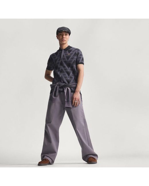 Adidas Blue Fully Fashion Knit Polo for men