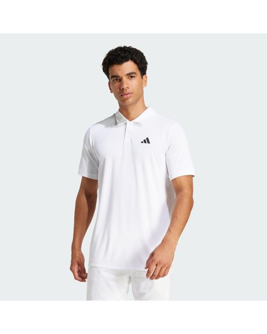 Adidas White Club Tennis Polo Shirt for men