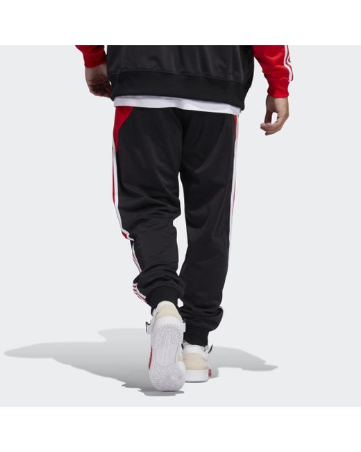 Pantalón SST Blocked adidas de Tejido sintético de color Rojo para hombre |  Lyst