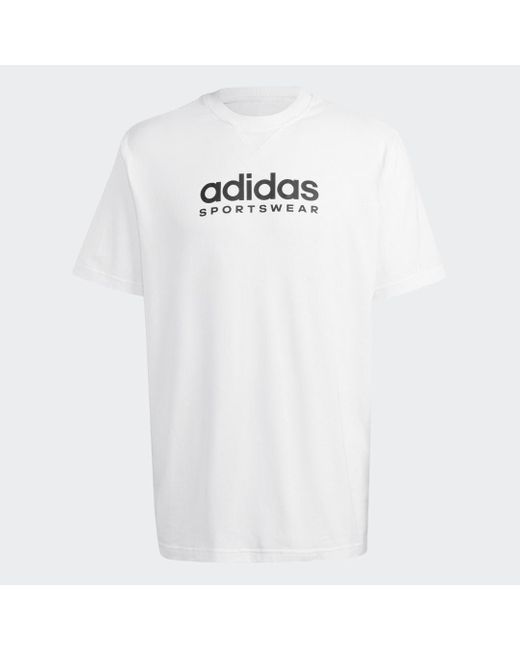Adidas White All Szn Graphic T-Shirt for men