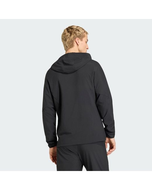 Adidas Black Germany Tiro Travel Full Zip Windbreaker for men